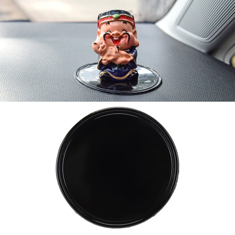 Car Auto Round Soft Rubber Dashboard Anti-slip Pad Mat for Phone / GPS/ MP4/ MP3, Diameter: 8cm, Round Soft Rubber Mat(Black), Round Soft Rubber Mat(Transparent)