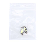 2 PCS 3W 200 LM 6000K 31MM 8 SMD-2835 LEDs Bicuspid Port Decoding Car Dome Lamp LED Reading Light, DC 12V, 31MM