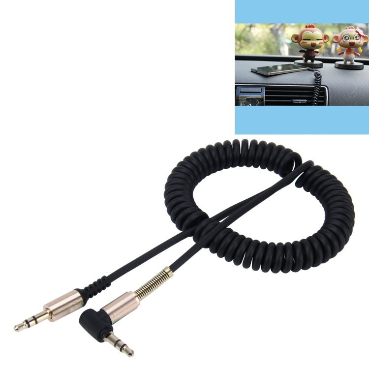 Dây cáp âm thanh AUX 3.5mm 3 cực đực sang đực, dây cuộn co rút, dài 1.5m, màu Đen, màu Đỏ