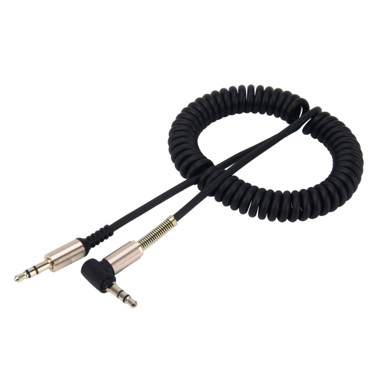Dây cáp âm thanh AUX 3.5mm 3 cực đực sang đực, dây cuộn co rút, dài 1.5m, màu Đen, màu Đỏ