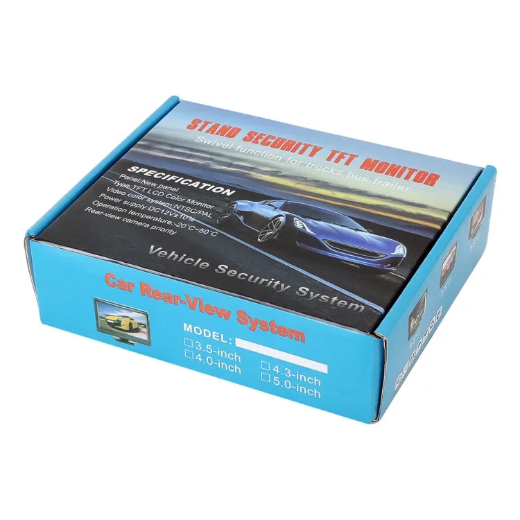 Màn hình xe hơi độ phân giải cao 4.3 inch đa năng với giá đỡ điều chỉnh góc, hỗ trợ chức năng tự động đảo màn hình khi lùi, 4.3 inch