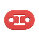 Universal Car Two Holes Adjustable Rubber Mounting Bracket Exhaust Tube Hanging Rubber Tube Car Exhaust Pipe Hanging Shackle Hanging Exhaust Hanging From Ear, 2 Holes (Blue), 2 Holes (Red), 2 Holes (Yellow), 2 Holes (Black)