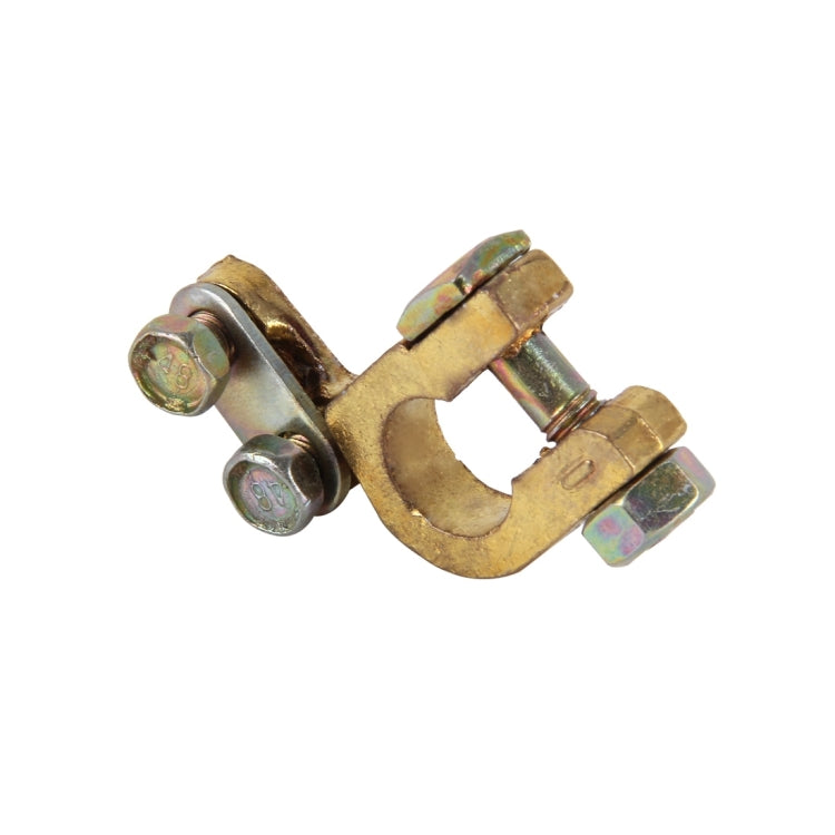 2 PCS Brass Positive and Negative Car Battery Connectors Terminals Clamps Clips, Inner Diameter: 1.2cm, 1.2cm