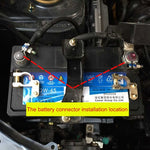 2 PCS Brass Positive and Negative Car Battery Connectors Terminals Clamps Clips, Inner Diameter: 1.2cm, 1.2cm