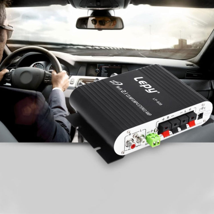 Loa siêu trầm ampli âm thanh xe hơi 2.1CH HIFI, hỗ trợ MP3