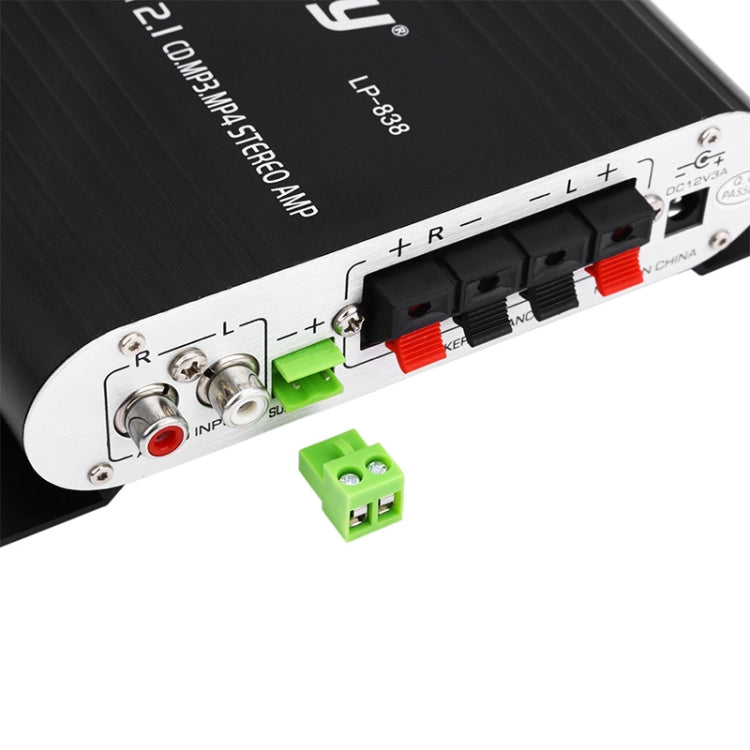 Loa siêu trầm ampli âm thanh xe hơi 2.1CH HIFI, hỗ trợ MP3