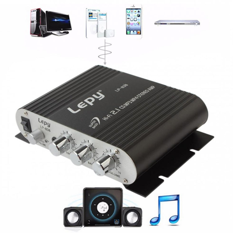 Loa siêu trầm ampli âm thanh xe hơi 2.1CH HIFI, hỗ trợ MP3