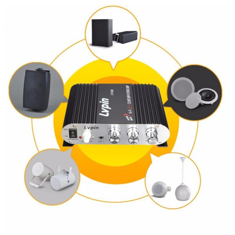 Loa siêu trầm ampli âm thanh xe hơi 2.1CH HIFI, hỗ trợ MP3