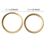 2 PCS/Set Zinc Alloy Steering Wheel Decoration Ring Sticker Logo Car Styling Modification Car Front Logo Ring Decoration Rear Cover Trim Hood Emblem Rings for BMW 3 Series, For BMW 3 Series