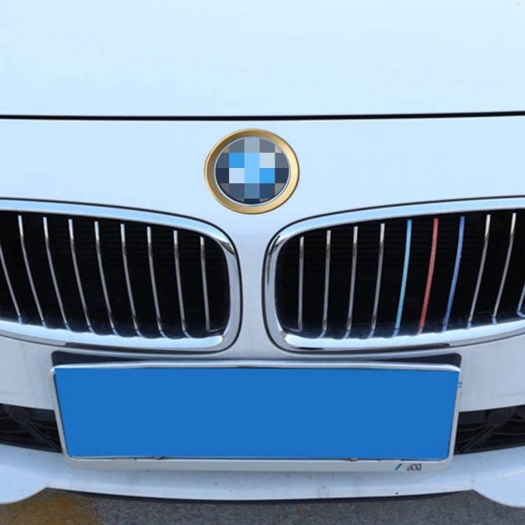 2 PCS/Set Zinc Alloy Steering Wheel Decoration Ring Sticker Logo Car Styling Modification Car Front Logo Ring Decoration Rear Cover Trim Hood Emblem Rings for BMW 3 Series, For BMW 3 Series