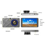 Camera ghi hình xe thông minh đa chức năng X96 4 inch 2.5D Full HD 1080P, Hỗ trợ thẻ TF / Phát hiện chuyển động, X96