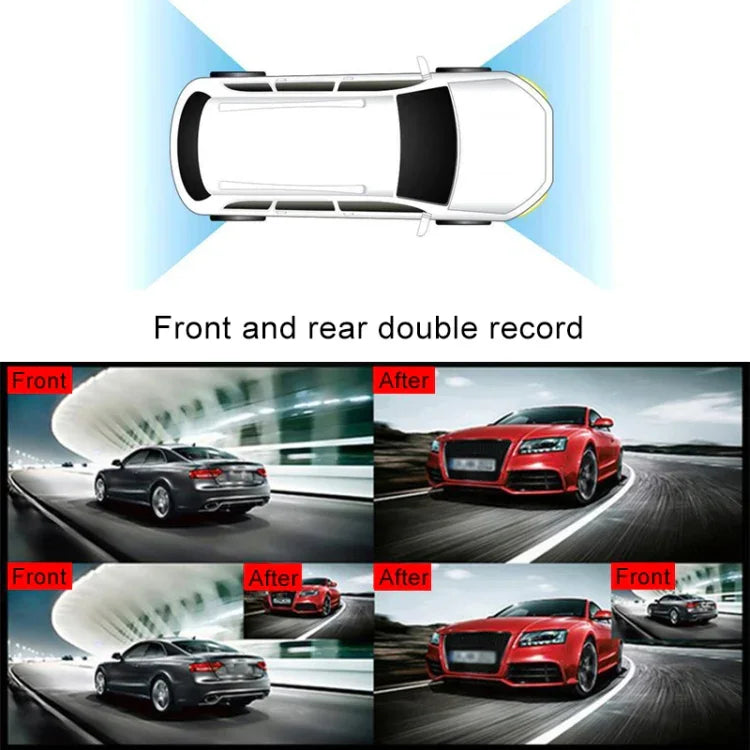Camera ghi hình xe thông minh đa chức năng X96 4 inch 2.5D Full HD 1080P, Hỗ trợ thẻ TF / Phát hiện chuyển động, X96