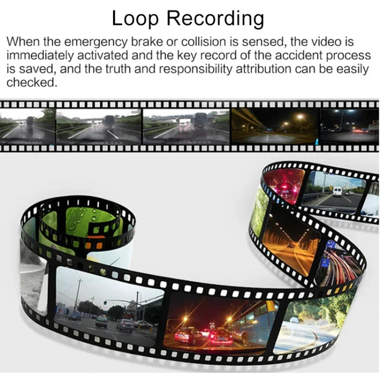 Camera ghi hình xe thông minh đa chức năng X96 4 inch 2.5D Full HD 1080P, Hỗ trợ thẻ TF / Phát hiện chuyển động, X96