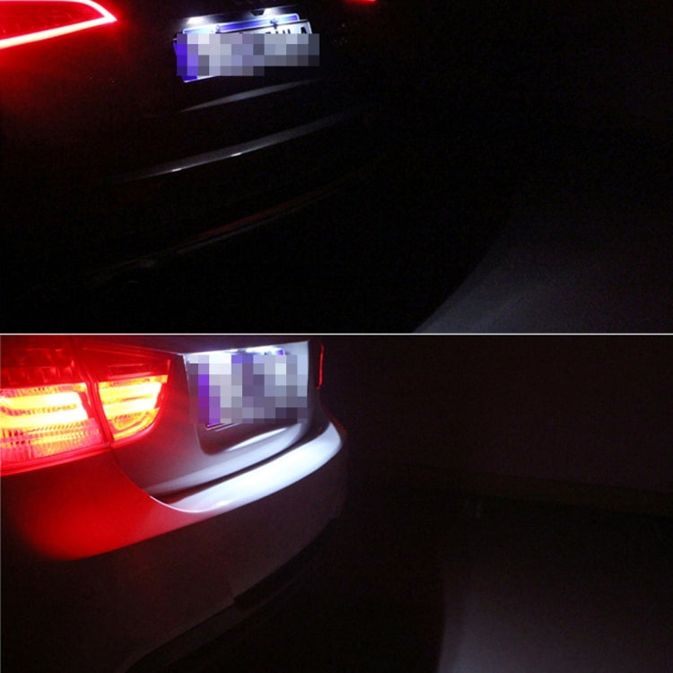 2 PCS License Plate Light with 18  SMD-3528 Lamps for Mercedes-Benz GLK X204 ,2W 120LM, DC12V (White Light), For Benz GLK X204