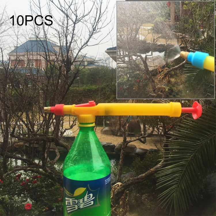 10 cái súng phun xe đẩy chai nhựa áp lực cao đồ uống, bình phun xi lanh chuyển động tịnh tiến, bình phun thủ công áp lực, giao màu ngẫu nhiên, 10 cái