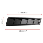 2 PCS Universal Car Air Intake Scoop Bonnet Hood Vent Louver Cooling Panel Trim Set, Black