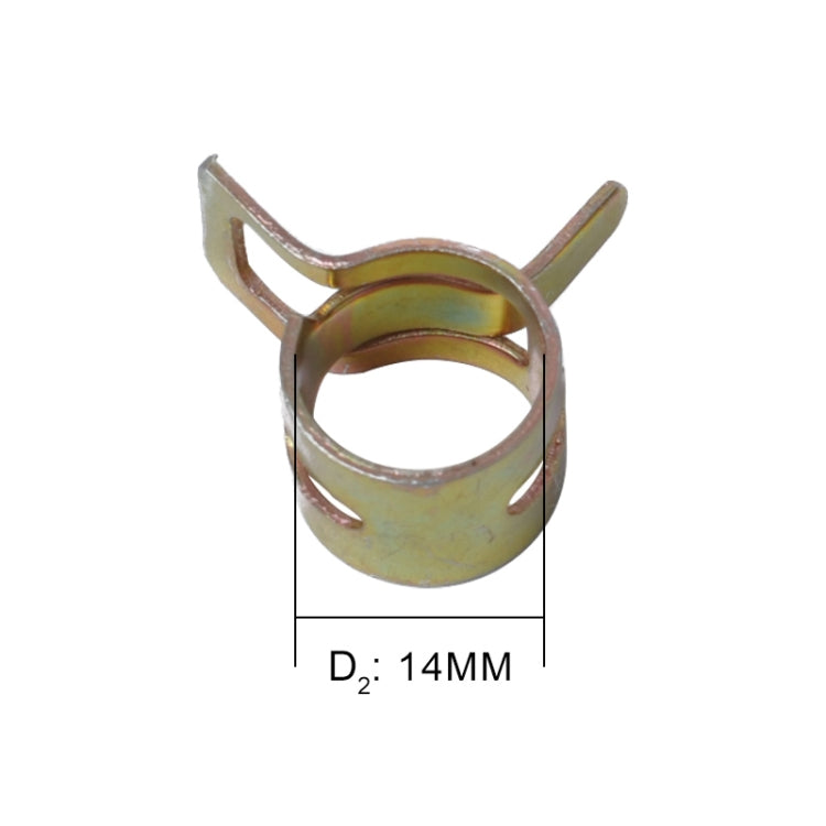 10 PCS 14mm Car Spring Clip Fuel Line Hose Clip Water Pipe Air Tube Clamp Fastener, 10 PCS 14mm