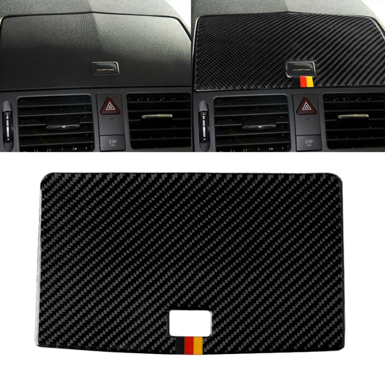 Car German Flag Carbon Fiber Console Navigation Panel Decorative Sticker for Mercedes-Benz W204 C Class 2007-2010, Console Navigation (German Flag)