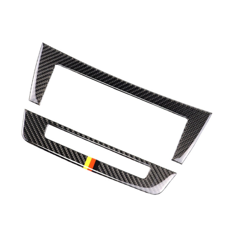 Car German Flag Carbon Fiber Central Control CD Panel Decorative Sticker for Mercedes-Benz W204 2011-2013 7-buttons, Central Control CD Panel (German Flag)