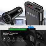 HMQ-C801 1.8m 8A Max 4 Ports USB Car Charger with Extending USB HUB for Front & Back Seat Charging, HMQ-C801