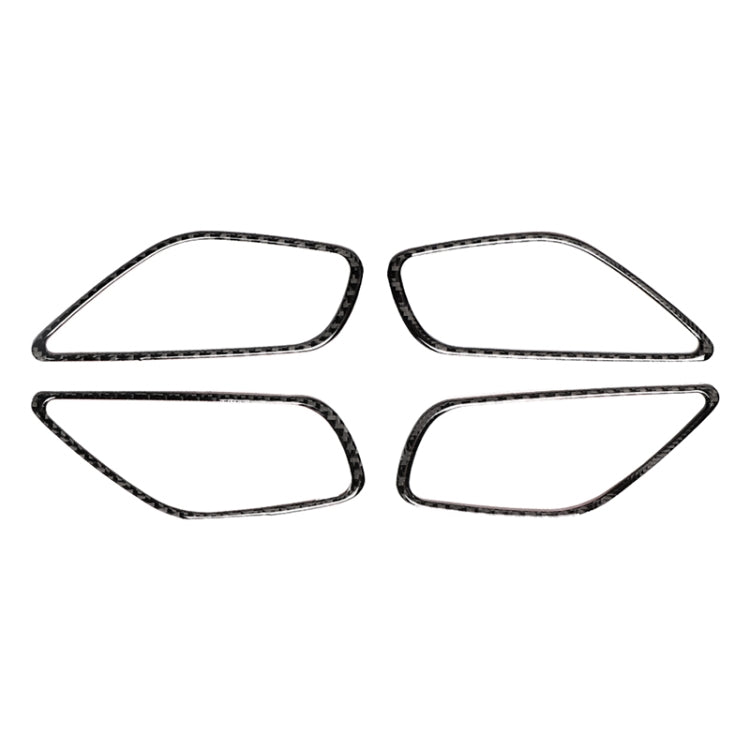 4 PCS Car Carbon Fiber Door Inner Handle Frame Decorative Sticker for Mazda Axela 2014 / 2017-2018, Door Inner Handle Frame