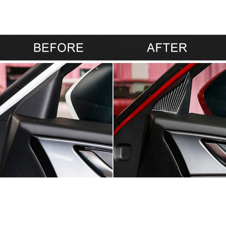 Car Carbon Fiber Front Inner Door A Triangle Decorative Sticker for Mazda Axela 2017-2018, Front Inner Door A Triangle