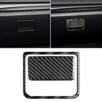 Car Carbon Fiber Front Passenger Seat Storage Box Decorative Sticker for Mazda Axela 2017-2018, Front Passenger Seat Storage Box