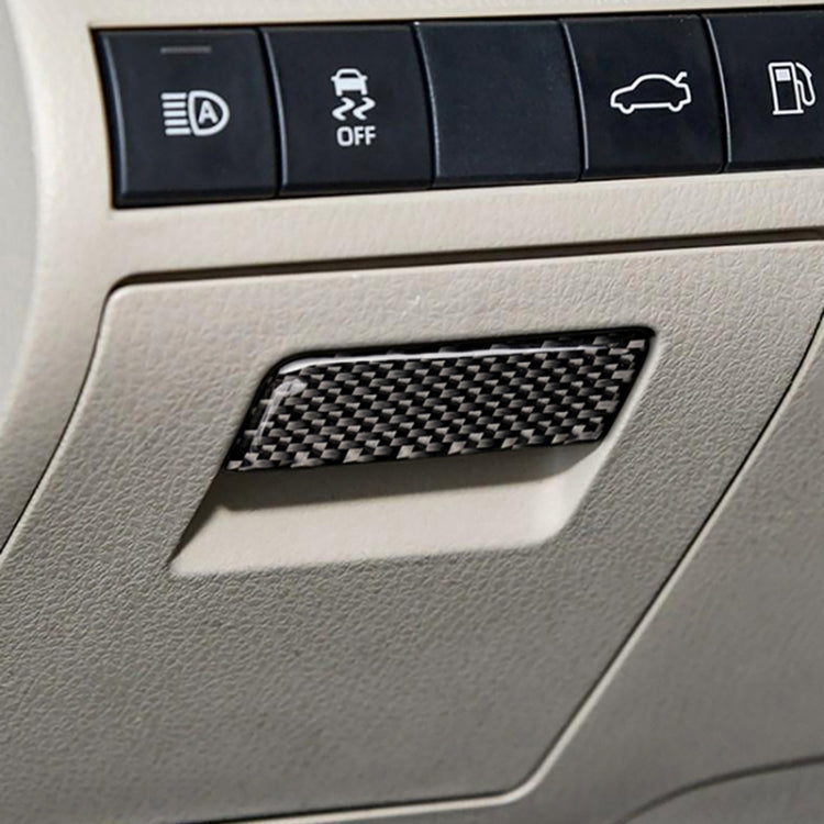 Car Carbon Fiber Main Driving Storage Box Handle Decorative Sticker for Toyota Eighth Generation Camry 2018-2019, Main Driving Storage Box Handle
