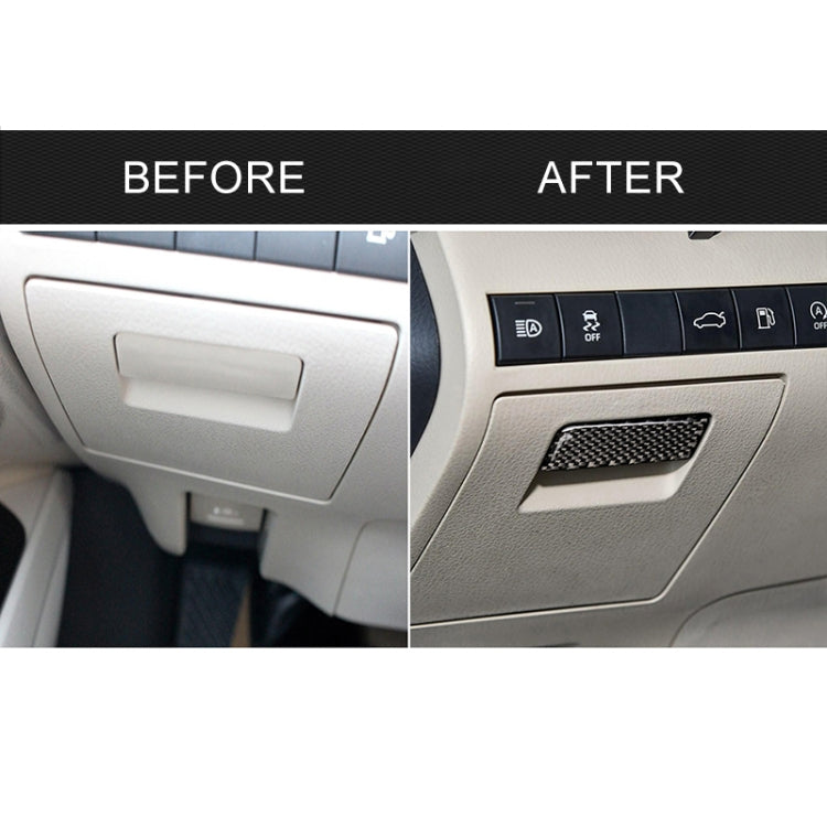 Car Carbon Fiber Main Driving Storage Box Handle Decorative Sticker for Toyota Eighth Generation Camry 2018-2019, Main Driving Storage Box Handle