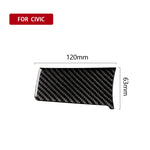 Car Carbon Fiber Central Control Left Stripe Decorative Sticker for Honda Tenth Generation Civic 2016-2019, Left Drive, Central Control Left Stripe