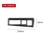 Car Carbon Fiber Headlight Switch Frame Decorative Sticker for Cadillac XT5 2016-2017, High Version, Left Drive, Headlight Switch