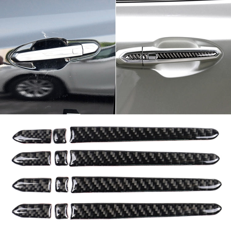 Car Carbon Fiber Outside Door Handle Decorative Sticker for Cadillac XT5 2016-2017, Outside Door Handle