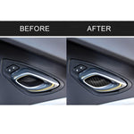Car Carbon Fiber Door Inner Handle Wrist Panel Decorative Sticker for Chevrolet Camaro 2017-2019, Door Inner Handle Wrist Panel