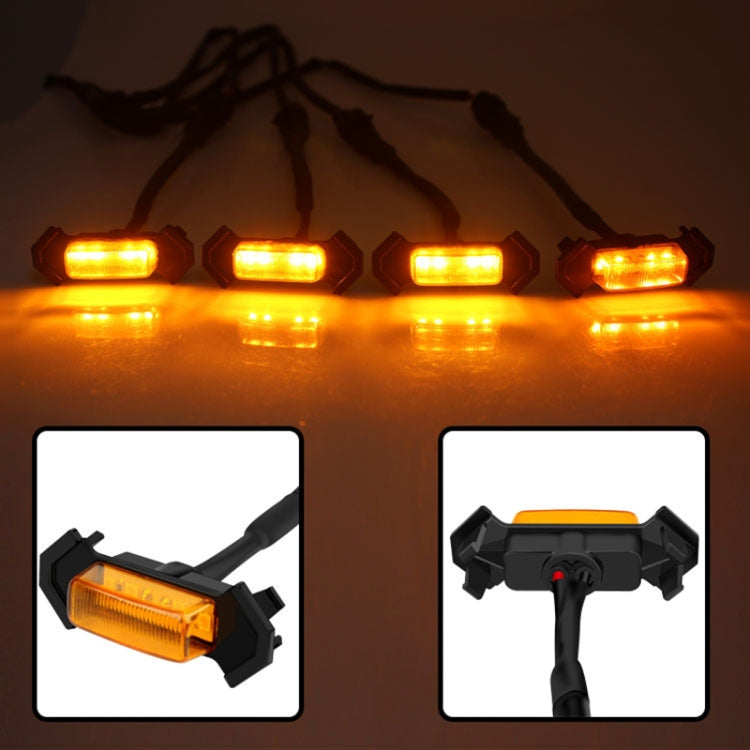 For Toyota Tacoma TRD 2016-2019 6 in 1 Car LED Front Grille Warning Lights, Daytime Running Lights & Wide Lights, 6 in 1