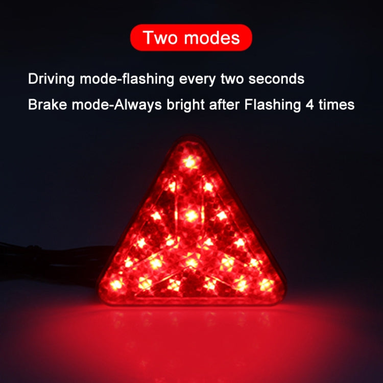 Đèn hậu LED hình tam giác kiểu Y cho xe đạp / xe đạp địa hình, kiểu Y