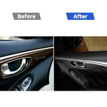 4 PCS Car Carbon Fiber Door Inner Handle Panel Decorative Sticker for Infiniti Q50 2014-2020, Door Inner Handle Panel (B)