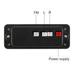 Bảng giải mã máy nghe nhạc MP3 ô tô 5V 2x3W, radio FM, TF, USB, AUX 3.5mm, có Bluetooth và chức năng ghi âm cuộc gọi, bảng giải mã máy nghe nhạc MP3