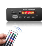 Bảng giải mã MP3 âm thanh 12V 2x3W cho xe hơi, radio FM, thẻ TF, USB, AUX 3.5mm, có Bluetooth, chức năng ghi âm cuộc gọi và điều khiển từ xa, 12V
