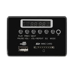Bo giải mã MP3 âm thanh xe hơi 5V, radio FM, thẻ SD, USB AUX, có Bluetooth / điều khiển từ xa, 5V (xám bạc), 5V
