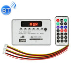 Bo giải mã MP3 âm thanh xe hơi 12V, radio FM, thẻ SD, USB AUX, có Bluetooth / điều khiển từ xa, 12V, 12V (xám bạc)