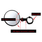 Gương chiếu hậu xe đạp xoay 360 độ, điều chỉnh góc rộng, gương cầu lồi, gương chiếu hậu xe đạp