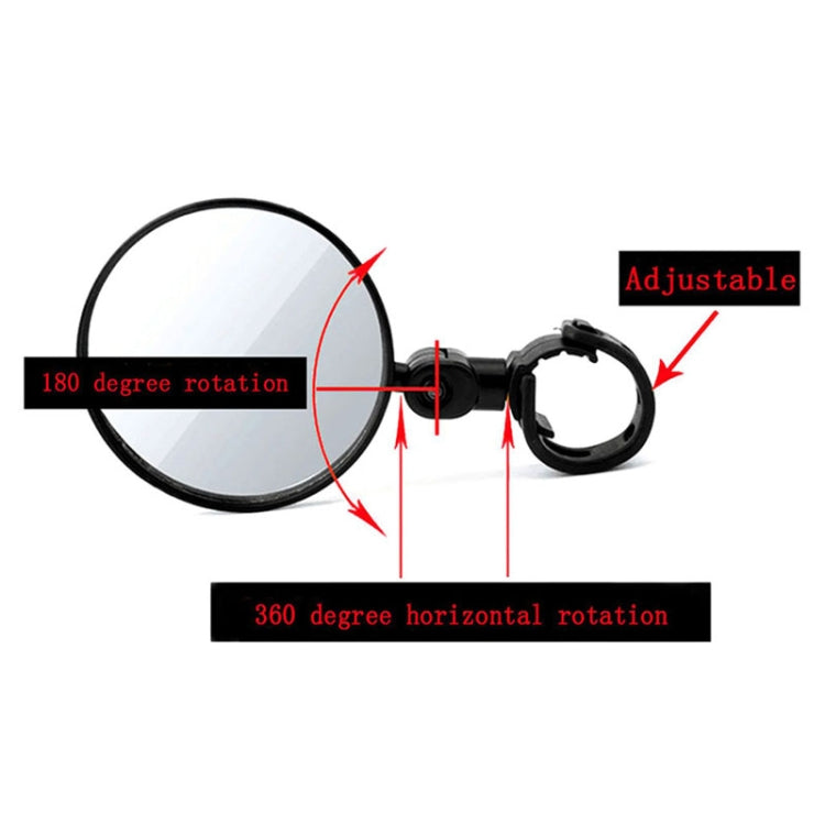 Gương chiếu hậu xe đạp xoay 360 độ, điều chỉnh góc rộng, gương cầu lồi, gương chiếu hậu xe đạp