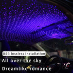 5V 0.1W IPX4 Car Rotating Star Lights Starry Sky Atmosphere Lamp, C-206 (Blue Light), C-206 (Red Light)