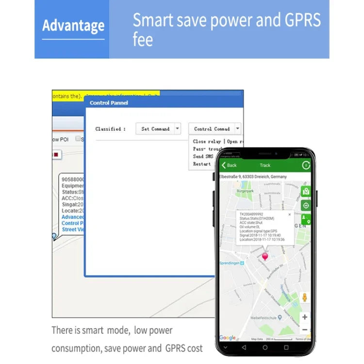 Thiết bị định vị GPS TK300 4G GPS / GPRS / GSM theo dõi xe ô tô, xe tải thời gian thực có pin và rơ le, TK300