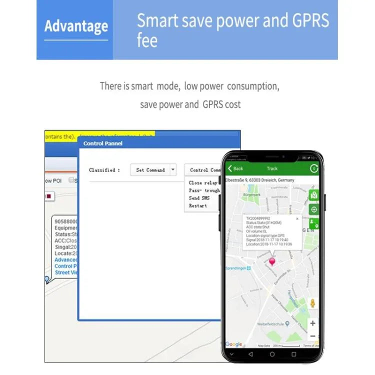 Thiết bị định vị GPS TK600 2G GPS / GPRS / GSM với nam châm mạnh, theo dõi xe ô tô, xe tải thời gian thực, TK600