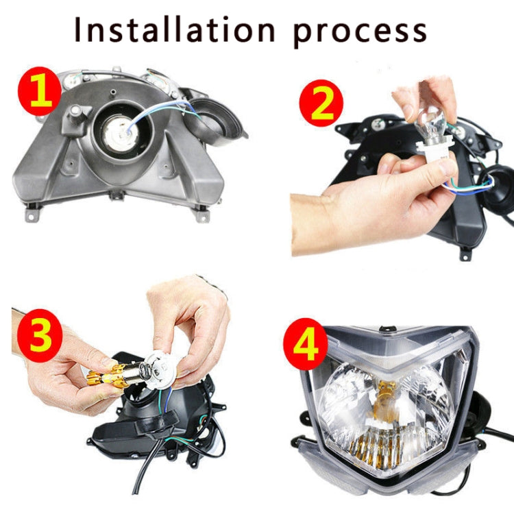 H4 DC12-80V / 20W / 6000K / 2000LM Motorcycle Headlight with Angel Eyes, H4, H4 (Blue), H4 (Red)