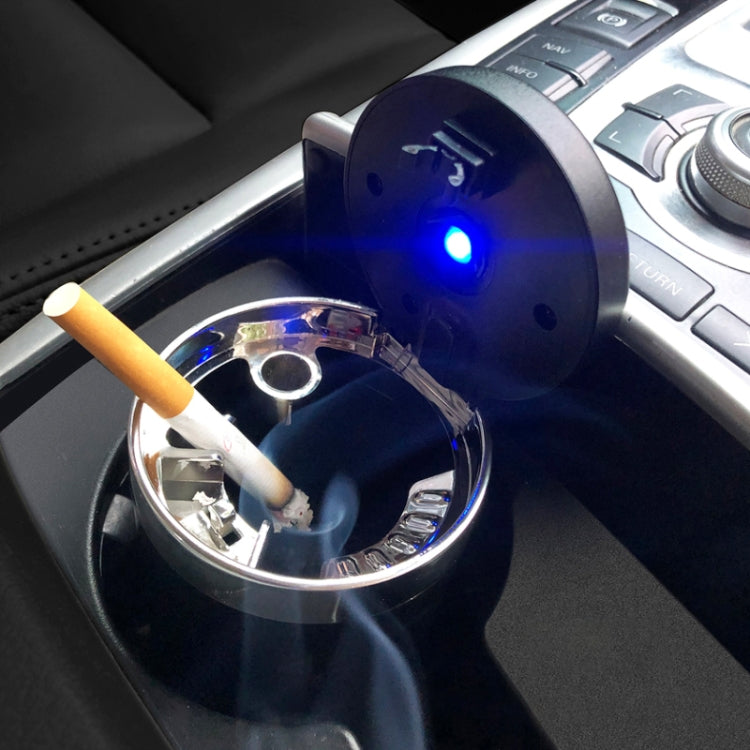 Portable Car Stainless Steel Liner Cigarette Ashtray with Light, with Stainless Steel Liner