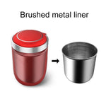 Portable Car Stainless Steel Liner Cigarette Ashtray with Light, with Stainless Steel Liner