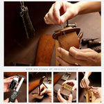 Hallmo Car Cowhide Leather Key Protective Cover Key Case for Jeep Compass, For Jeep Compass