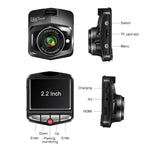 Ghi hình đơn 480P cho ô tô 2.2 inch, Hỗ trợ giám sát đỗ xe / Ghi vòng lặp (Màu đen), 2.2 inch